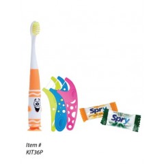 Kids Crayola Pip-Squeaks Patient Pack Includes: 1 GUM® Crayola® Pip-Squeaks™ Kids Toothbrushes, 1 Crayola™ Flosser 3-Packs, 2 of Xylitol Gum, 1 Clear Patient Bags /bx